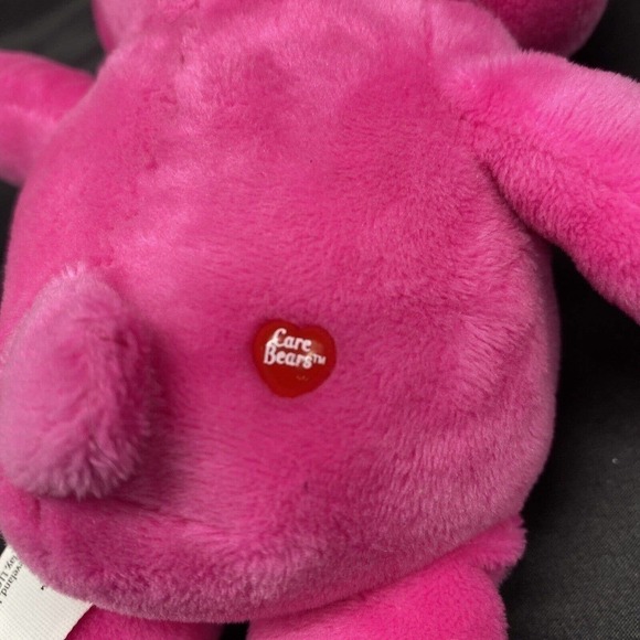 Care Bears Cheer Bear 8” Soft Pink Plush Stuffed Just Play 2015 Rainbow toy - Picture 8 of 8